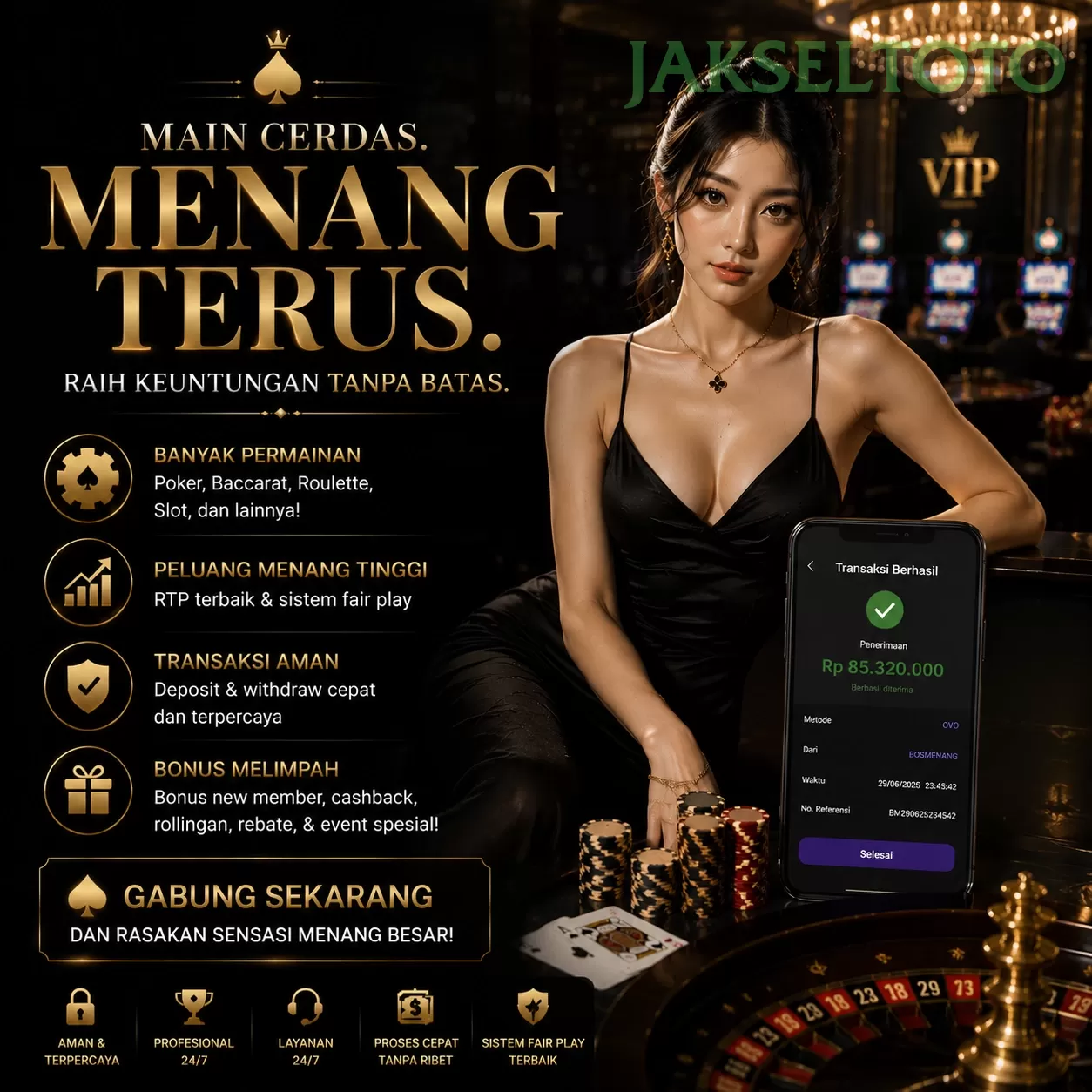 Main jakseltotow Menang Jackpot Besar